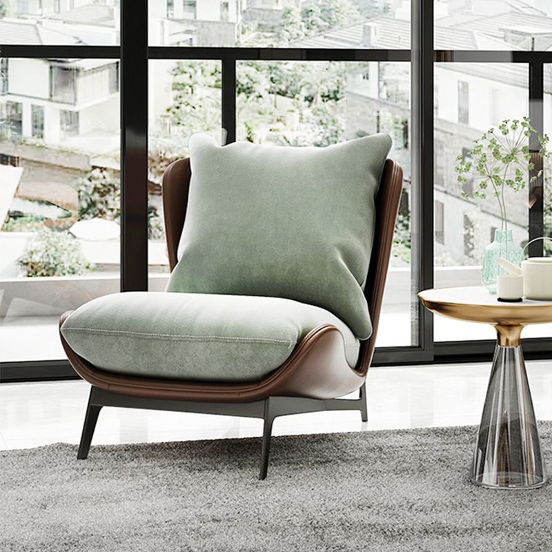 26.77"L x 26.38"W x 29.53"H Velvet Slipper Chair,Modern Armless Chair for Living Room Clearhalo 'Accent Chairs' 'accent_chairs' 'Chairs & Seating' 'furn' 'furn_accent_chairs' 'Furniture' 'Living Room Furniture' 1200x1200_f5ee3437-6543-4727-a6aa-92a36cd9bbda