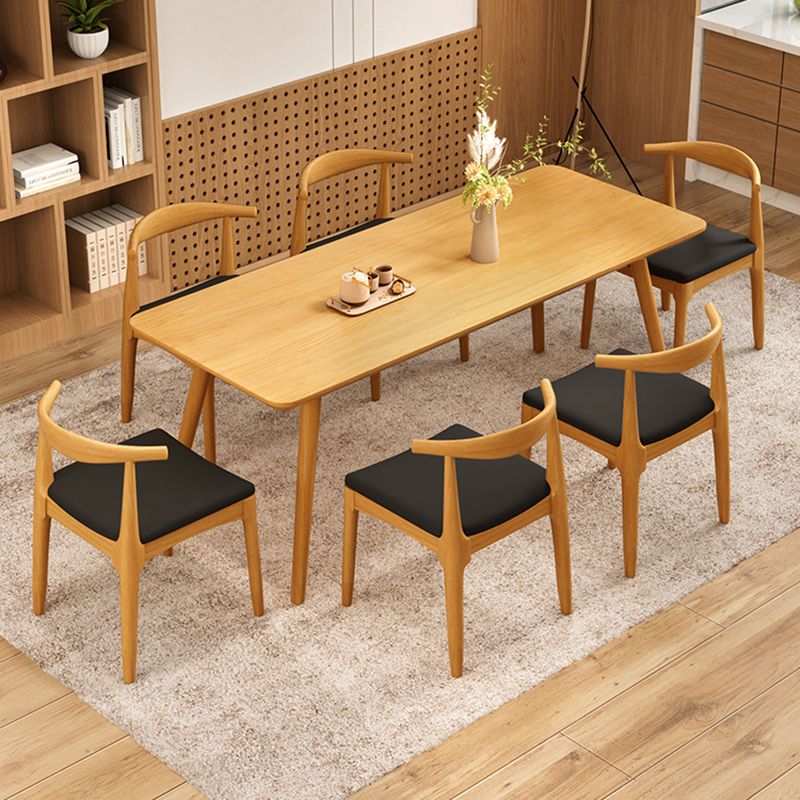 Modern massief houten meubels 1/2/4/6/7 PCS Standaardhoogte eetkamertafel set