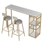 Stone Bar Table Traditional Luxury Rectangle Bar Dining Table with Sled Base Clearhalo 'Bar Furniture' 'Bar Tables' 'bar_tables' 'furn' 'furn_bar_tables' 'Furniture' 'furniture_bar_tables' 'Kitchen & Dining Furniture' 1200x1200_f5ef86ee-56b2-4cdc-b988-25280d23122e