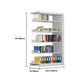 Rectangle Etagere Bookshelf Modern Metal Open Bookcase with Shelves