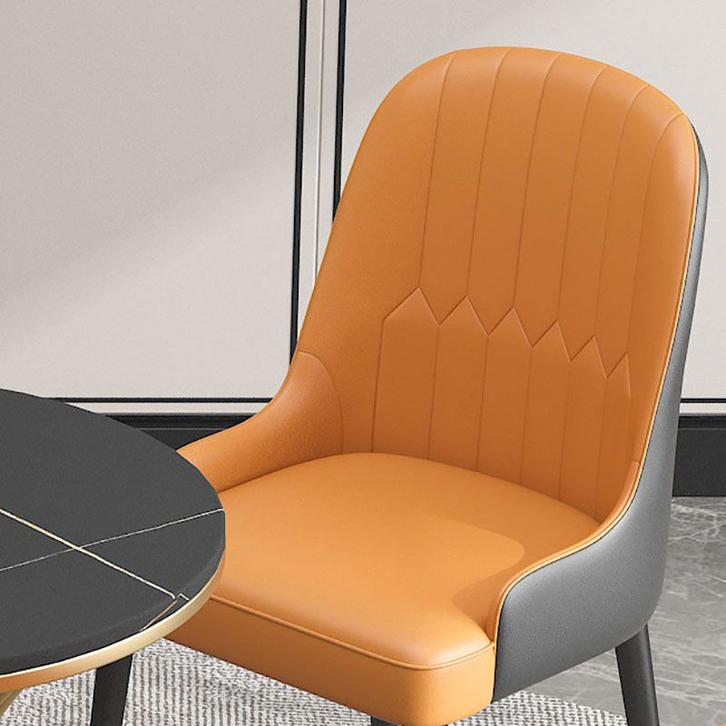 Glam Style 1/3/4/5 Pieces Dining Set Round Sintered Stone Dining Table Set Clearhalo 'Dining Room Sets' 'Dining Tables & Seating' 'dining_room_set' 'furn' 'furn_dining_room_set' 'Furniture' 'furniture_dining_room_set' 'Kitchen & Dining Furniture' 'kitchen&dining_furn' 'kitchen' 1200x1200_f5f1dfb7-c1ec-49d0-b891-fecf92e08d36