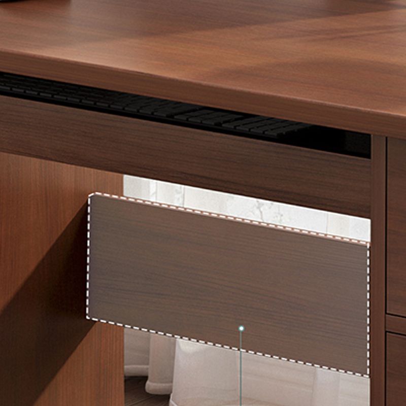 Engineered Wood Writing Desk Modern Executive Desk with Drawers Clearhalo 'furn' 'furn_office_desk' 'Furniture' 'Office Desks' 'Office Furniture' 'office_desk' 1200x1200_f5f1e42a-e1f1-438f-a9aa-8e1ae1368813