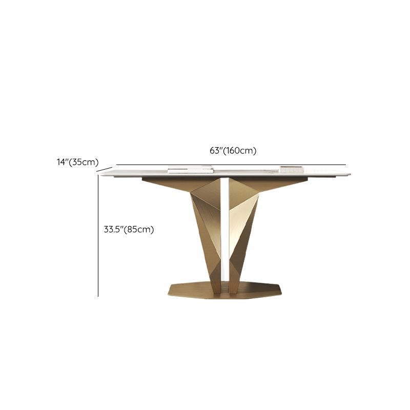 Tavolo della console contemporanea a forma di rettangolo