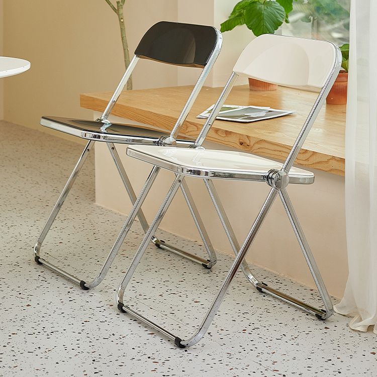 Single Foldable Armless Dining Chairs Open Back Dining Side Chair with Metal Legs Clearhalo ' kitchen&dining_furn' 'Dining Chairs' 'Dining Tables & Seating' 'dining_chair' 'furn' 'furn_dining_chair' 'Furniture' 'furniture_dining_chair' 'Kitchen & Dining Furniture' 'kitchen' 1200x1200_f5f6cb3f-4ad7-492b-9886-2e3bd4b17efe