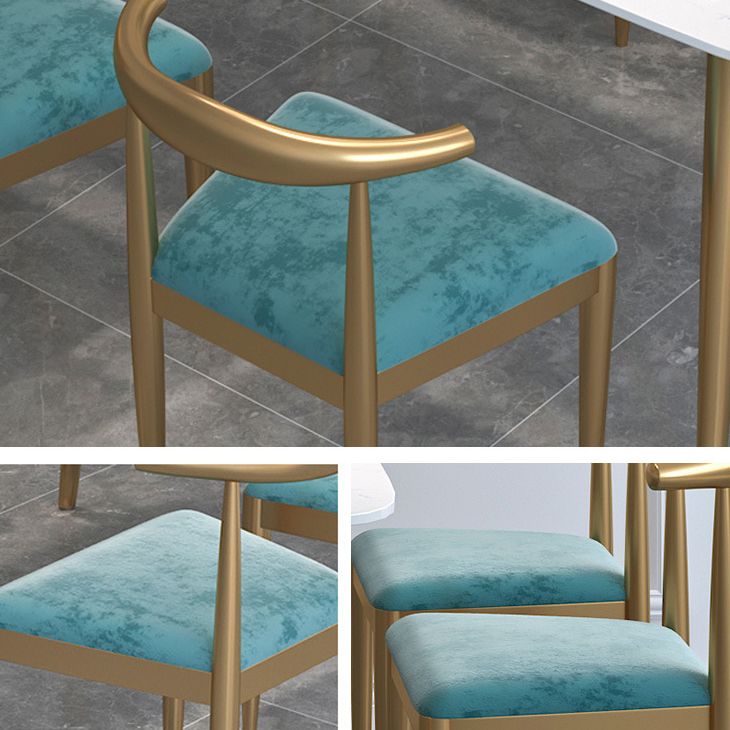 Glam Style 1/2/5 Pieces Kitchen Set White-gold Table Dining Set for Dining Room Clearhalo 'Dining Room Sets' 'Dining Tables & Seating' 'dining_room_set' 'furn' 'furn_dining_room_set' 'Furniture' 'furniture_dining_room_set' 'Kitchen & Dining Furniture' 'kitchen&dining_furn' 'kitchen' 1200x1200_f5f85a08-c119-47d1-b52a-3e06009094d0