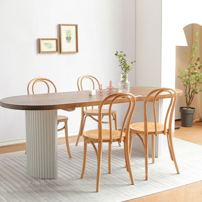 ホームキッチン用のコンテンポラリースタイルのダイニングテーブルソリッドウッドダイナーテーブル