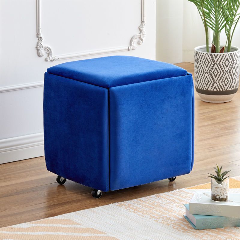 Modern Plain Boucle Ottoman Velvet Square with Storage Target Pouf Clearhalo 'furn' 'furn_ottomans_poufs' 'Furniture' 'Living Room Furniture' 'Ottomans & Poufs' 'ottomans_poufs' 1200x1200_f5fa45da-6a8e-43a1-adb9-010a7b08e16b