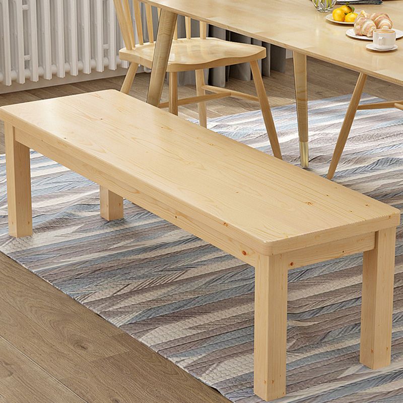 Mid-Century Modern Bench 11.81 Inch Wide Pine Bench with Squared Legs Clearhalo 'Benches' 'Chairs & Seating' 'furn' 'furn_benches' 'Furniture' 'Living Room Furniture' 1200x1200_f5fac158-24ba-4918-9de6-bb922580d90c