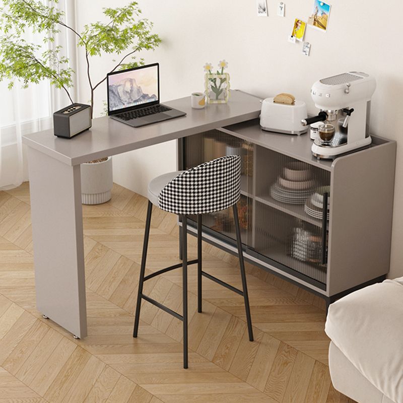 Table de tabouret de bar rectangulaire en bois Modem & Contemporary pour le salon