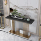 Glam Accent Table Rectangle Stone Console Table , 12.5 inch Wide
