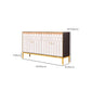 Server mobile sideboard in legno glam con gambe in acciaio
