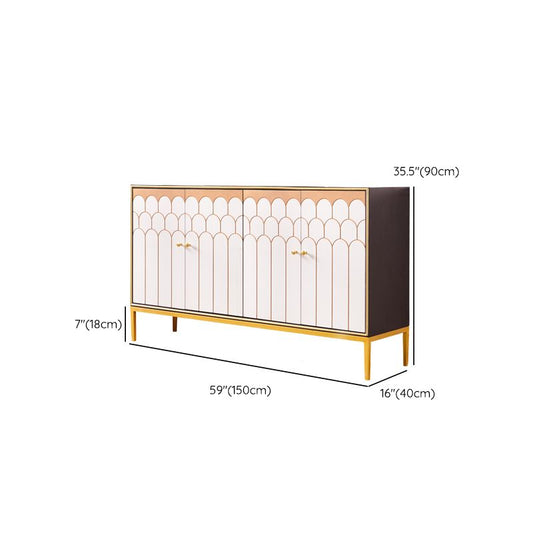 Server mobile sideboard in legno glam con gambe in acciaio