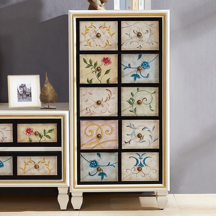 Cómoda tradicional de madera maciza con cajones de 3/4/5, 16,38 pulgadas de ancho