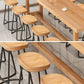 1/5/6/11 Pieces Modern Bar Table Set Rectangle Pine Wood Bistro Set with Footrest