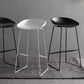 Scandinavian Style Barstool Plastic Low Back Bar Stool with Footrest