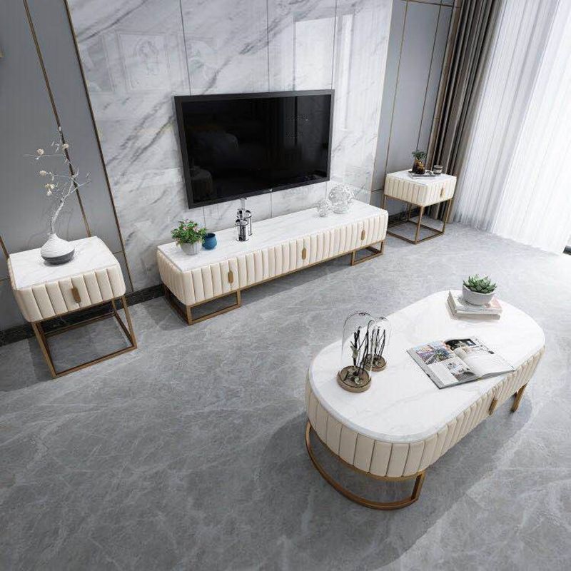 Console TV in stile TV in stile glam con cassetti