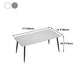 Modern 4 Legs Dining Table Stone and Steel Rectangle Counter Dining Table Clearhalo 'Dining Tables & Seating' 'Dining Tables' 'dining_table' 'furn' 'furn_dining_table' 'Furniture' 'furniture_dining_table' 'Kitchen & Dining Furniture' 1200x1200_f601b419-e283-49f7-bdf6-3eef528dc986