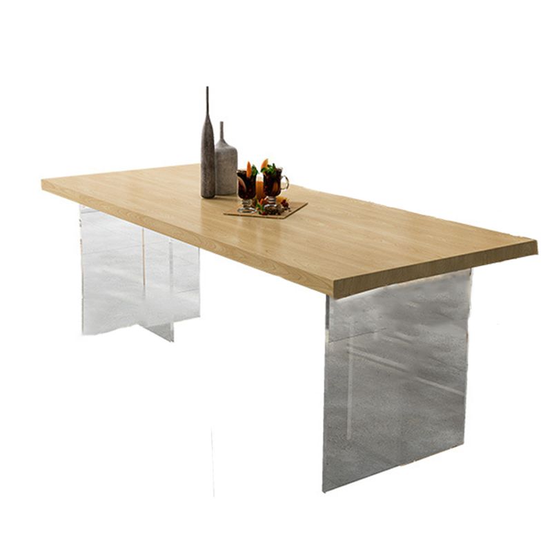 Pine Wood Top Table Traditional Luxury Dining Table with Double Pedestal Base Clearhalo ' dining_table' 'Dining Tables & Seating' 'Dining Tables' 'furn' 'furn_dining_table' 'Furniture' 'furniture_dining_table' 'Kitchen & Dining Furniture' 'kitchen&dining_furn' 'kitchen' 'kitchen_dining_table' 1200x1200_f60264de-acb7-40e2-a8da-4a0429af6537