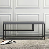 Banc de siège moderne mousse amortie de 17,72 pouces h avec rangement de chaussures