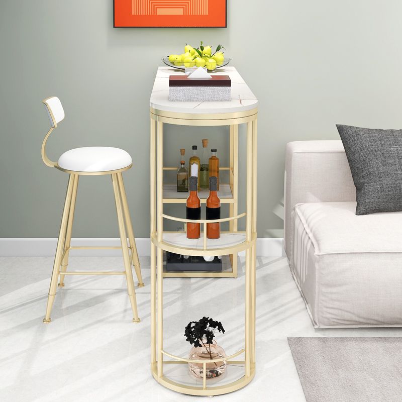 Glam Style Bar Table Set 1/2 Pcs White Granite Bar Table Set Clearhalo 'Bar Furniture' 'furn' 'furn_home_bar_bar_sets' 'Furniture' 'Home Bars & Bar Sets' 'home_bar_bar_sets' 'Kitchen & Dining Furniture' 1200x1200_f602b295-8586-4509-a875-d7e95340bc95