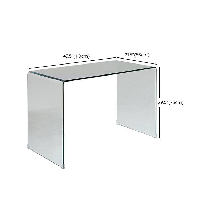 29"H Contemporary Writing Desk Rectangular Glass Office Desk Clearhalo 'furn' 'furn_office_desk' 'Furniture' 'Office Desks' 'Office Furniture' 'office_desk' 1200x1200_f602d41b-6449-469a-bc65-116940957279