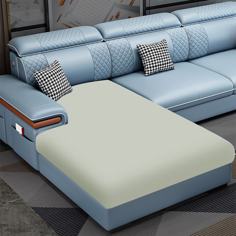 Sofá de cuero moderno con almohada con brazo superior para sala de estar