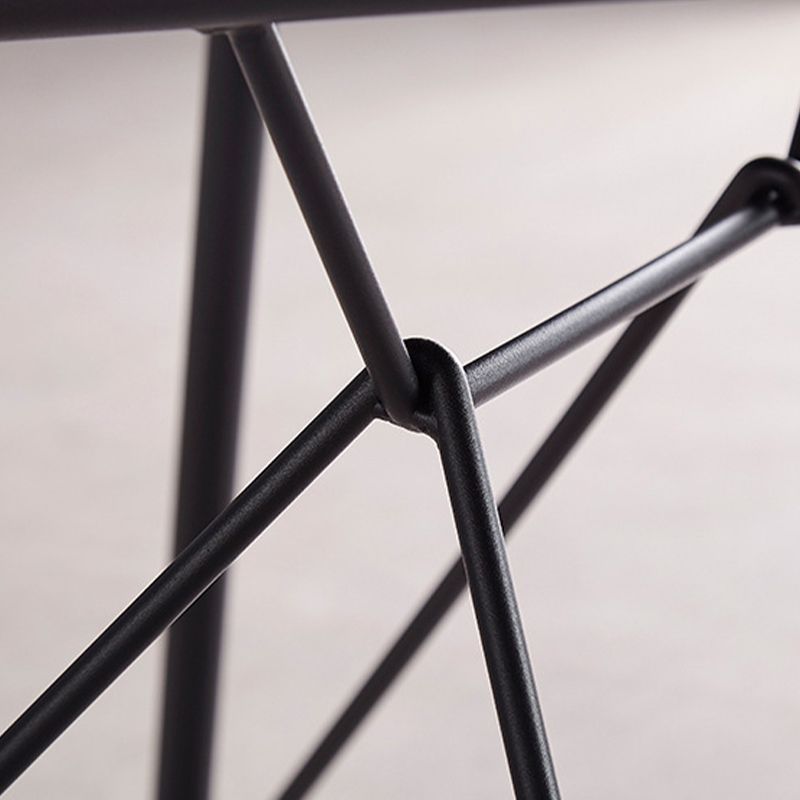 Modern Arm Chair Leather Indoor Dining Chair with Metal Frame