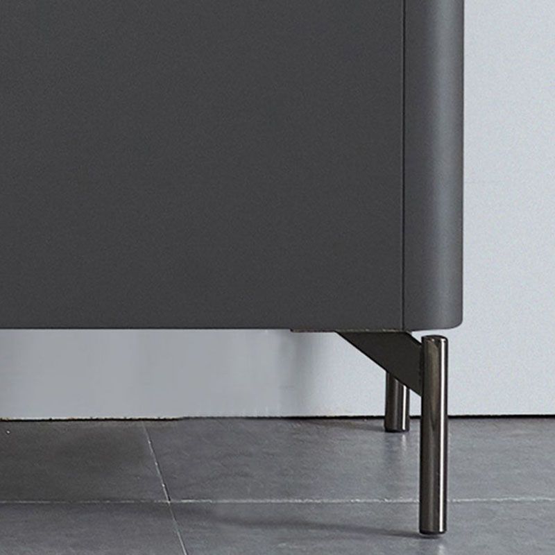 Grey Engineered Wood Sideboard Modern Stone Countertop Buffet with Drawer for Dining Room Clearhalo 'buffet_sideboard' 'Buffets & Sideboards' 'furn' 'furn_buffet_sideboard' 'Furniture' 'Kitchen & Dining Furniture' 1200x1200_f6051be3-3c5b-462f-b1c2-a1aaa1fecdcc