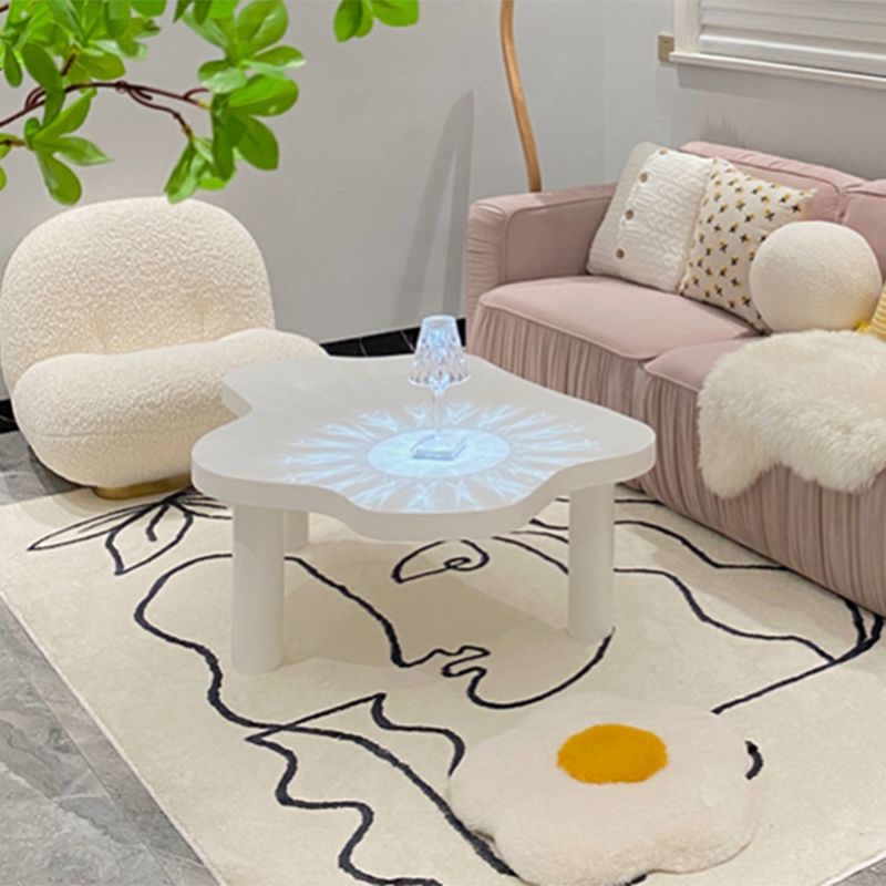 Nordic Cocktail Table 3 Legs Solid Wood Free Form Single Coffee Table Clearhalo 'Coffee & Accent Tables' 'Coffee Tables' 'coffee_tables' 'furn' 'furn_coffee_tables' 'Furniture' 'Living Room Furniture' 1200x1200_f605dfd9-1ab8-4886-bc1c-2a621fe6b2d7