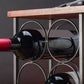 Mid-Century Modern Countertop Wine Holder Solid Wood for Kitchen