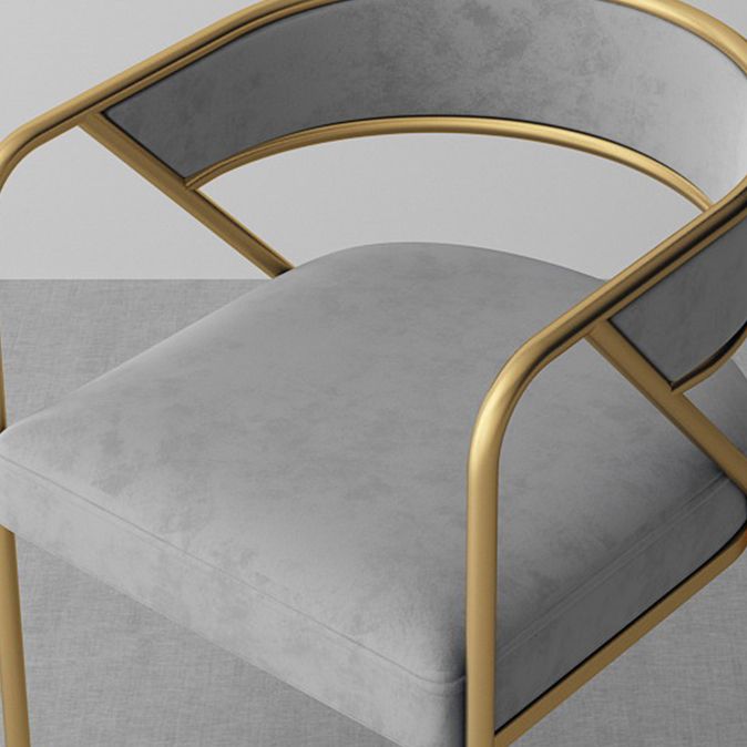 Glam Style Dining Chair Metal Open Back Dining Armchair for Indoor Clearhalo 'Dining Chairs' 'Dining Tables & Seating' 'dining_chair' 'furn' 'furn_dining_chair' 'Furniture' 'Kitchen & Dining Furniture' 1200x1200_f608bbef-2d9c-467d-9232-808e1f83a318