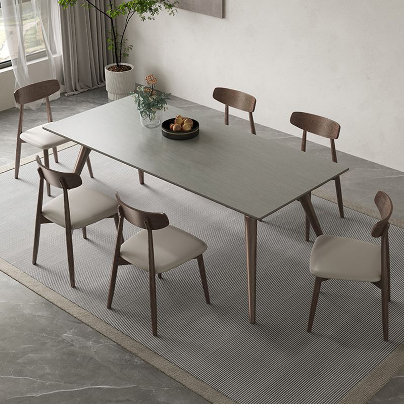 Modernas 1/4/5/7 Piezas Sillas de comedor de comedor Muebles de rectángulo de piedra para casa