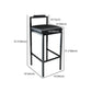 Contemporary Footrest Upholstered Home Stool Matte Finish Low Back Barstool Clearhalo 'Bar Furniture' 'Bar Stools' 'bar_stools' 'furn' 'furn_bar_stools' 'Furniture' 'furniture_bar_stools' 'Kitchen & Dining Furniture' 1200x1200_f6092278-3bdc-4fe9-96cb-a8e9db6adb90