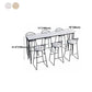 White Modern Style Rectangle Bar Table in Faux Marble and Metal Bar Table, Only Table Clearhalo 'Bar Furniture' 'Bar Tables' 'bar_tables' 'furn' 'furn_bar_tables' 'Furniture' 'furniture_bar_tables' 'Kitchen & Dining Furniture' 1200x1200_f609d2b1-dffc-47ac-b251-daba4251aaed