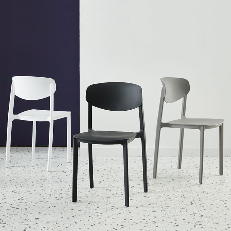 Modern Plastic Indoor-Outdoor Room Side Chairs Open Back Chair Clearhalo ' kitchen&dining_furn' 'Dining Chairs' 'Dining Tables & Seating' 'dining_chair' 'Furniture' 'furniture_dining_chair' 'Kitchen & Dining Furniture' 'kitchen' 1200x1200_f60a2bd1-310e-4f6c-b222-a60ccab2a502