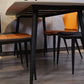 Rectangle Stone Top Dining Table Contemporary Dining Table with 4 Legs in Black Clearhalo 'Dining Tables & Seating' 'Dining Tables' 'dining_table' 'furn' 'furn_dining_table' 'Furniture' 'furniture_dining_table' 'Kitchen & Dining Furniture' 1200x1200_f60a5c65-97fe-4783-86f2-3eb642b91f74