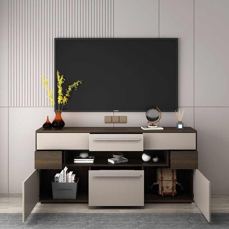 Moderna console TV multimediale Console porta TV in legno con 6 cassetti