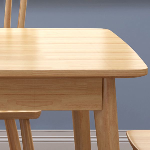 Industrial Rubber Wood Dining Table Rectangle Kitchen Table with 4 Legs Clearhalo ' dining_table' 'Dining Tables & Seating' 'Dining Tables' 'furn' 'furn_dining_table' 'Furniture' 'furniture_dining_table' 'Kitchen & Dining Furniture' 'kitchen&dining_furn' 'kitchen' 'kitchen_dining_table' 1200x1200_f60b028c-55f6-40ca-8f1e-884604eacede