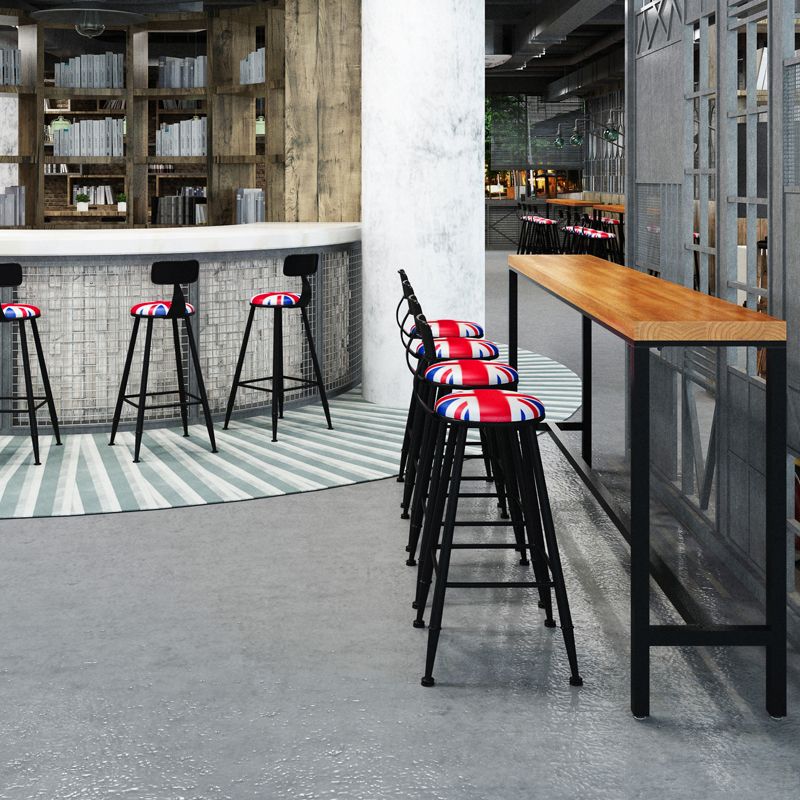Rechteckiger Bar-Esstisch mit Massivholzplatte im Industriestil für das Esszimmer