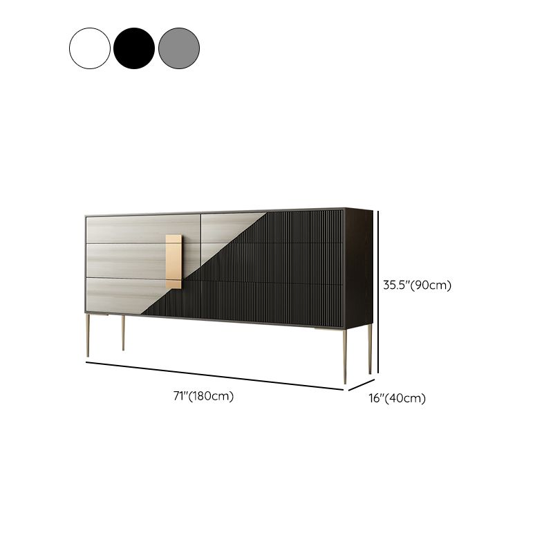 Contemporary Style Ash Wood Storage Sideboard Cabinet with Drawers Clearhalo 'buffet_sideboard' 'Buffets & Sideboards' 'furn' 'furn_buffet_sideboard' 'Furniture' 'Kitchen & Dining Furniture' 1200x1200_f60ba325-128c-4d20-a6d3-a5e34a8d47b4
