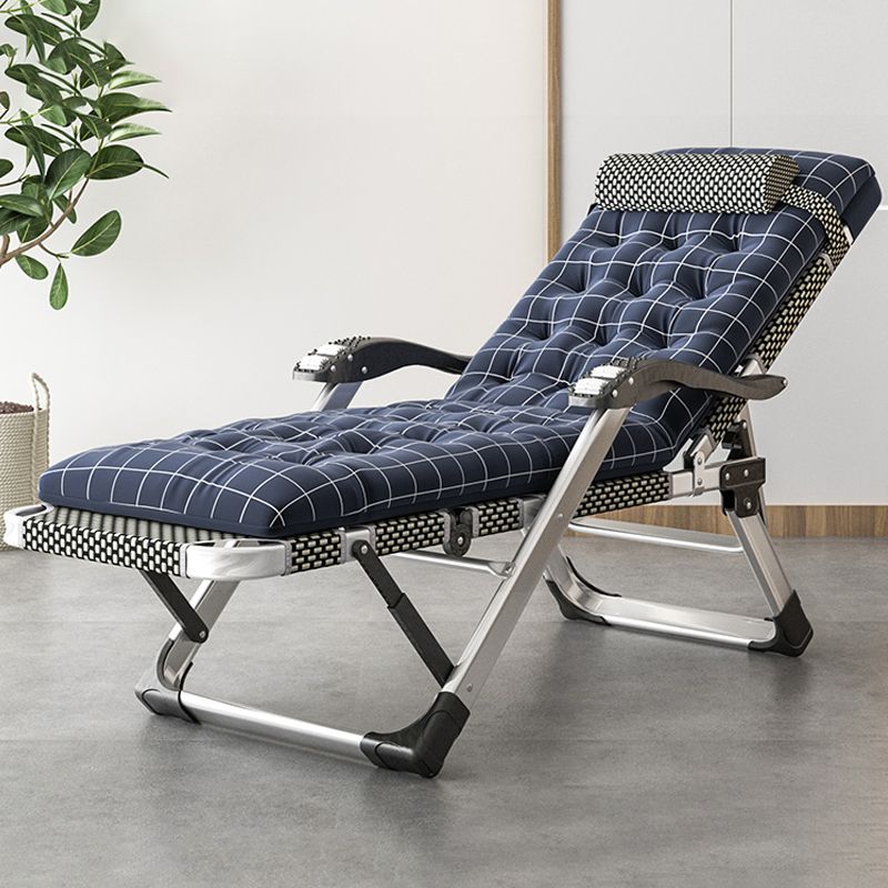 Reclinabile standard contemporaneo con poltrona in metallo argento