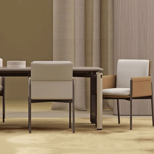 Industrial Upholstered Arm Chair Parsons Dining Room Dining Chair Clearhalo 'Dining Chairs' 'Dining Tables & Seating' 'dining_chair' 'furn' 'furn_dining_chair' 'Furniture' 'Kitchen & Dining Furniture' 1200x1200_f60be263-7904-4159-9f6a-1e816dd345f1