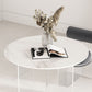 Round Transparent Base Dining Table Modern Stone Table for Kitchen