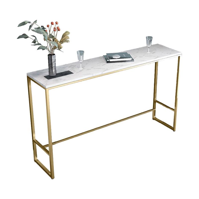 Glam Style Bartafel Bistrotafel met kunstmarmeren blad en gouden onderstel