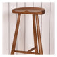 Industrial Backless Solid Wood Counter Stool Wooden Armless High Chair with 3 Legs