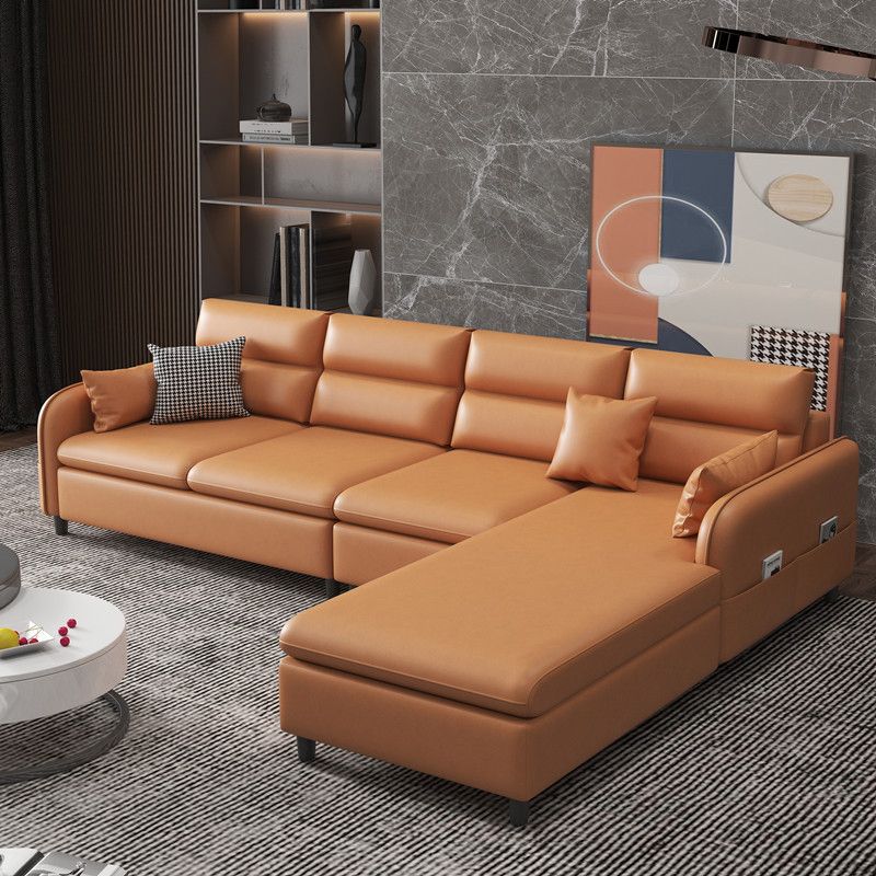Right Hand Facing L-Shape Sectional with Square Arm and Storage Clearhalo 'furn' 'furn_sectionals' 'Furniture' 'furniture_sectionals' 'kitchen' 'kitchen_sectionals' 'Living Room Furniture' 'Sectionals' 1200x1200_f60e2b6a-680c-4aa3-8b75-82b63e9b3867