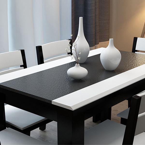 Mesa de comedor de piedra industrial de las piernas del rectángulo 4 de la mesa de cena de la cocina