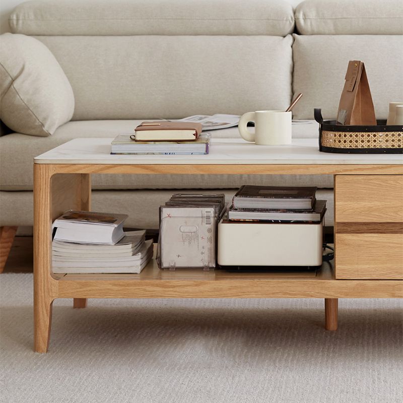 17"H Contemporary Cocktail Table Stone Rectangle Coffee Table Clearhalo 'Coffee & Accent Tables' 'Coffee Tables' 'coffee_tables' 'furn' 'furn_coffee_tables' 'Furniture' 'Living Room Furniture' 1200x1200_f61006bd-29e6-4502-9537-93209b573801