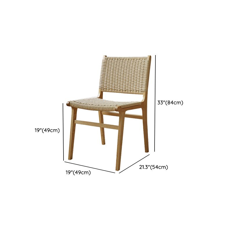 Solid Wood Lounge Chair Woven Back Side Chair with Wooden Legs Clearhalo 'Accent Chairs' 'accent_chairs' 'Chairs & Seating' 'furn' 'furn_accent_chairs' 'Furniture' 'Living Room Furniture' 1200x1200_f6118da3-7d69-4efd-96c7-2e237d2c665d