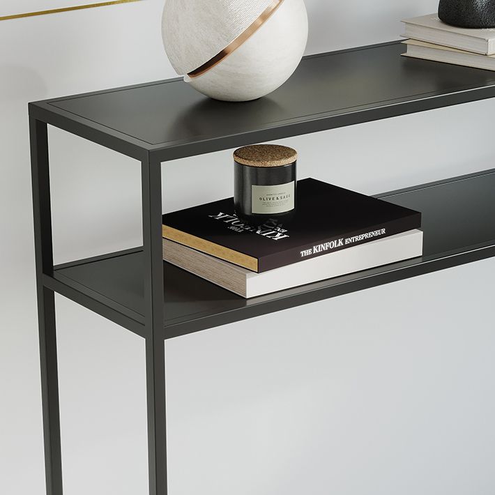 Tabla de acento de consola moderna Tabla de sofá de consola de acabado antiguo en metal